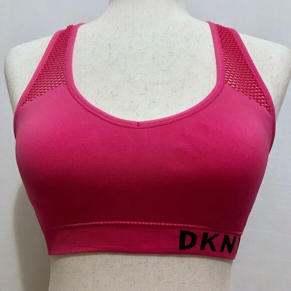 DKNY NWOT Pink Racerback Sports Bra Women XS - Picture 2 of 9